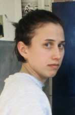 Margaret Muller in her studio at GMU 1998